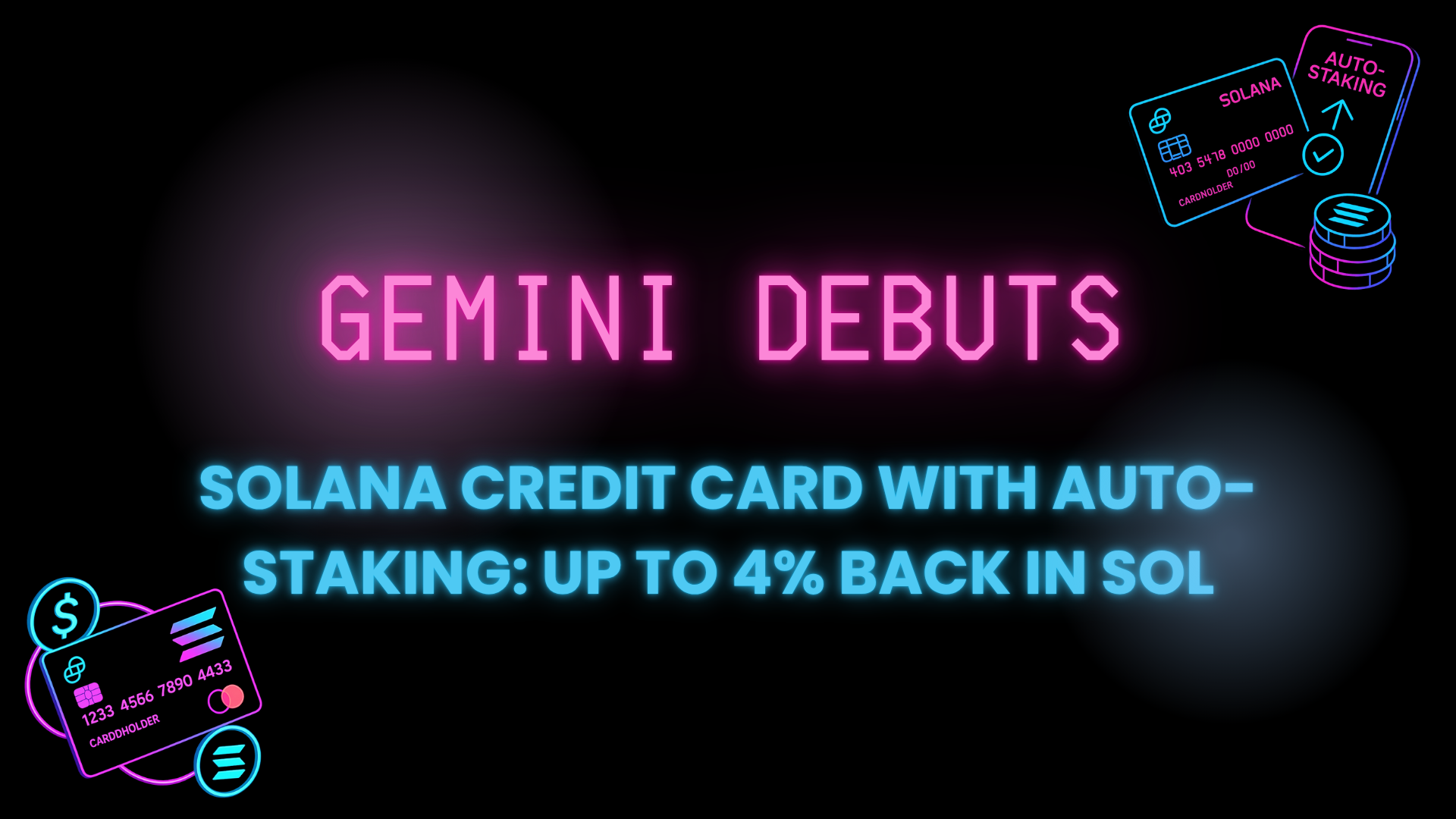 Gemini Debuts Solana Credit Card With Auto-Staking: Up to 4% Back in SOL