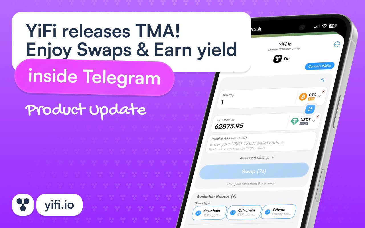 YiFi Launches a Telegram Mini App: Swap and Earn Without Leaving the Chat!