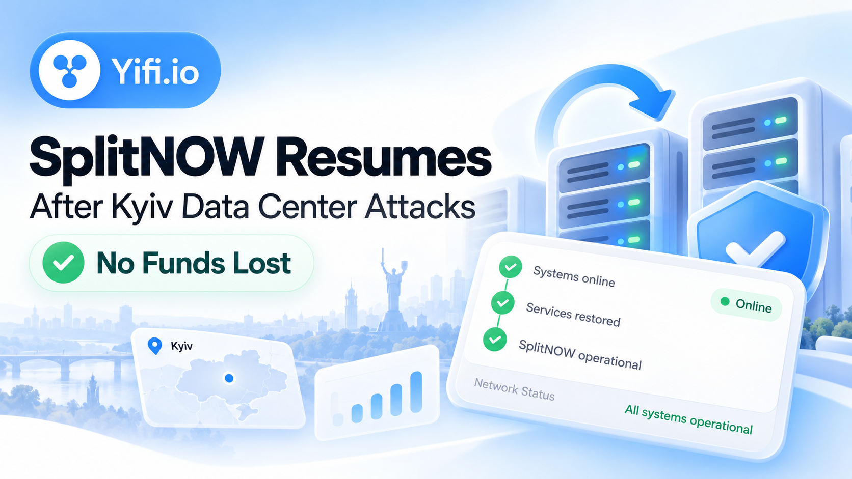 SplitNOW to Resume Services After Kyiv Data Center Strikes — No Funds Lost
