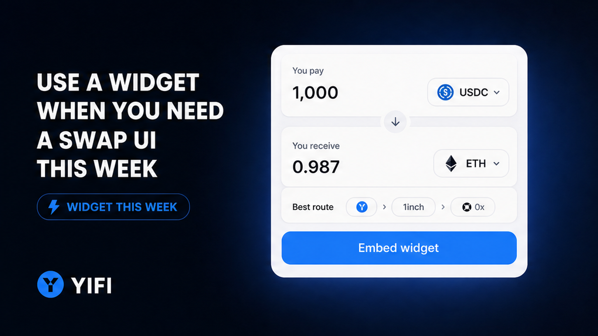 Swap widget mock for embedding a ready swap UI this week