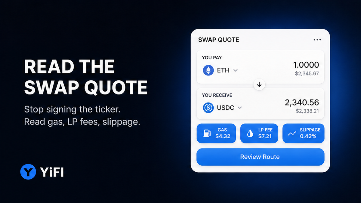 How to Read a Crypto Swap Quote (Gas, LP Fees, Slippage)