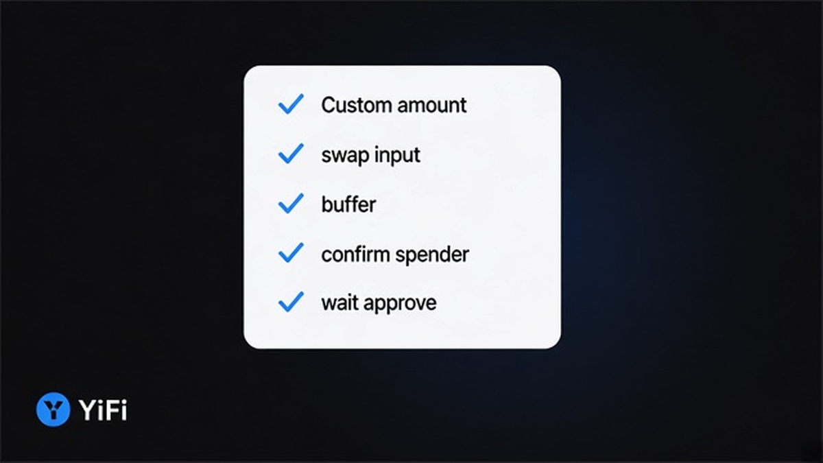 Checklist: edit ERC-20 allowance to exact swap input or tight buffer