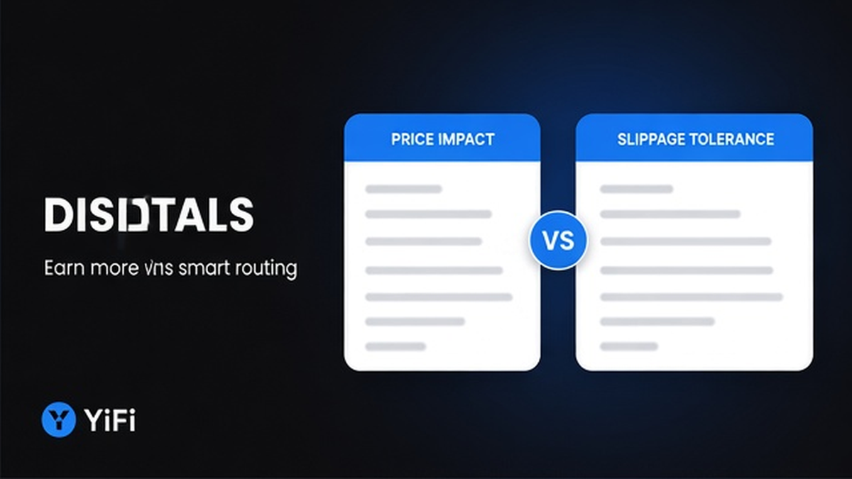 Comparison UI: price impact column versus slippage tolerance column