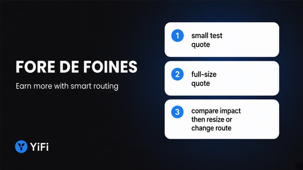 Workflow: small test quote vs full size, then resize or change route