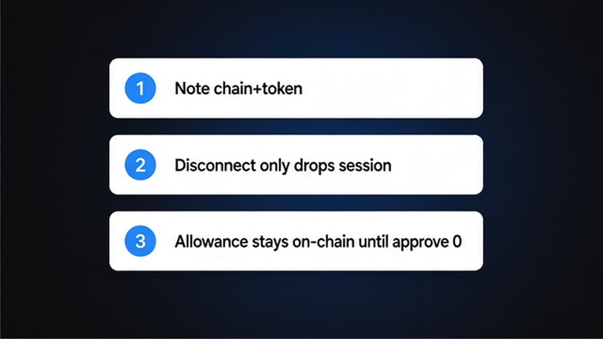 Workflow diagram: wallet disconnect does not clear ERC-20 spender allowance